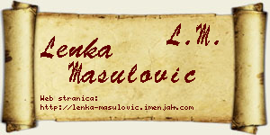 Lenka Mašulović vizit kartica